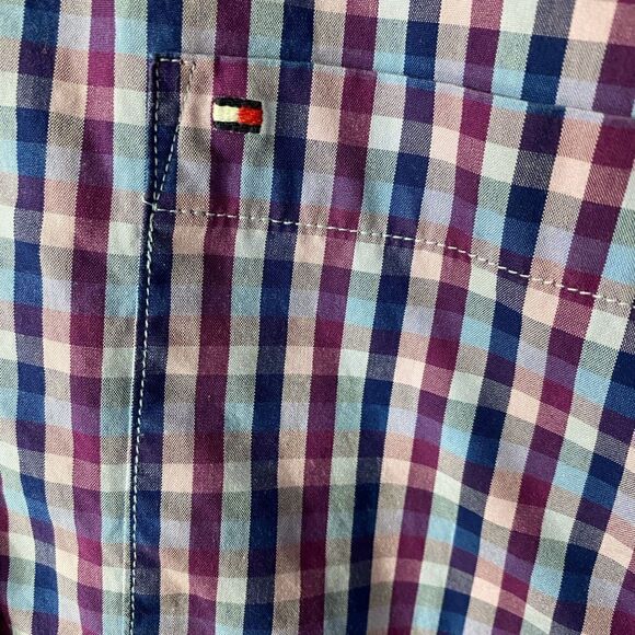 Tommy Hilfiger 80,s 2-ply Fabric Men’s Casual Button Down Shirt Medium - Picture 7 of 7